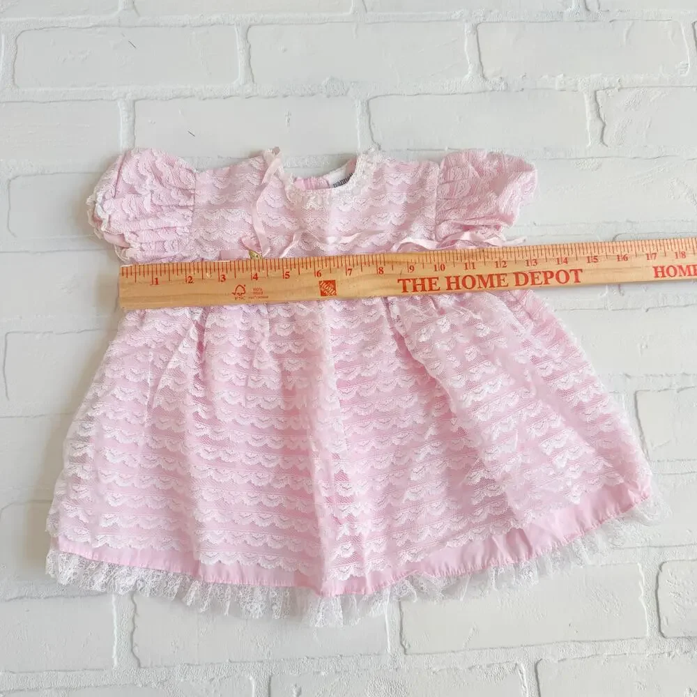 Adorable Vintage Baby Girl Clothes or Doll Pastel Dress Romper Set of 5